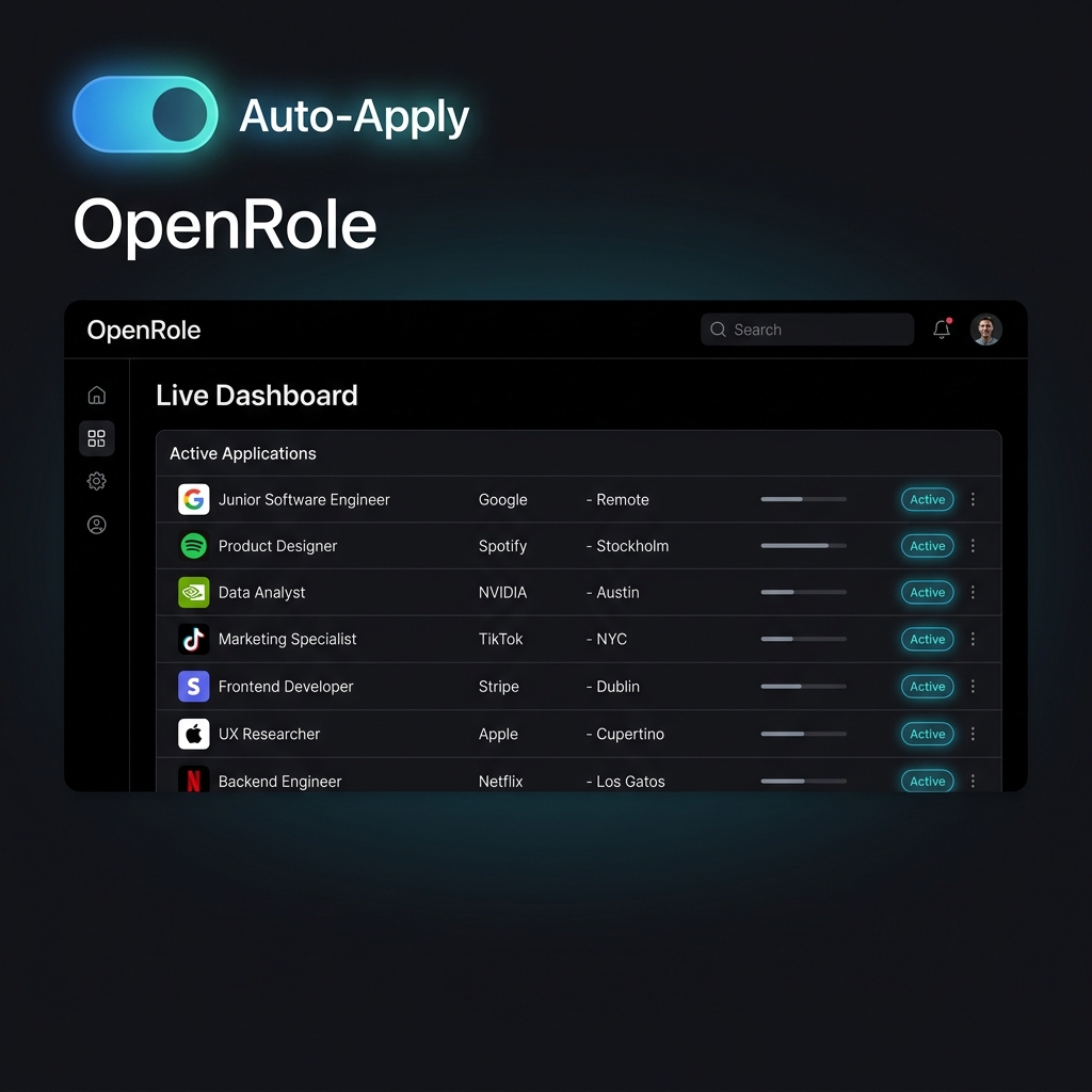 OpenRole Dashboard Preview